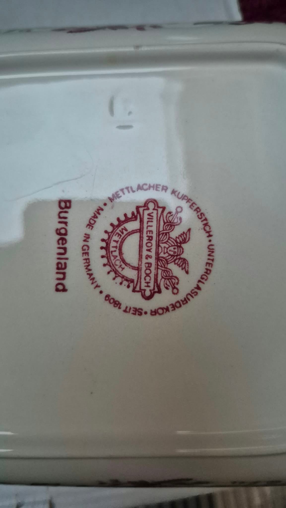 Bodenmarke Villeroy & Boch Mettlacher Kupferstich Burgenland