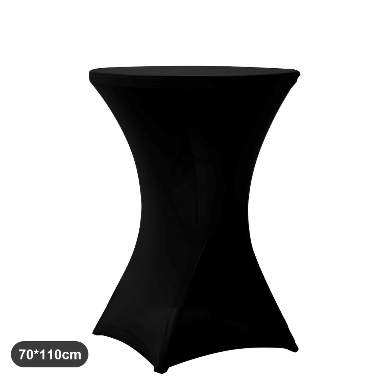 Elegante runde Tischhusse schwarz - Lillyano