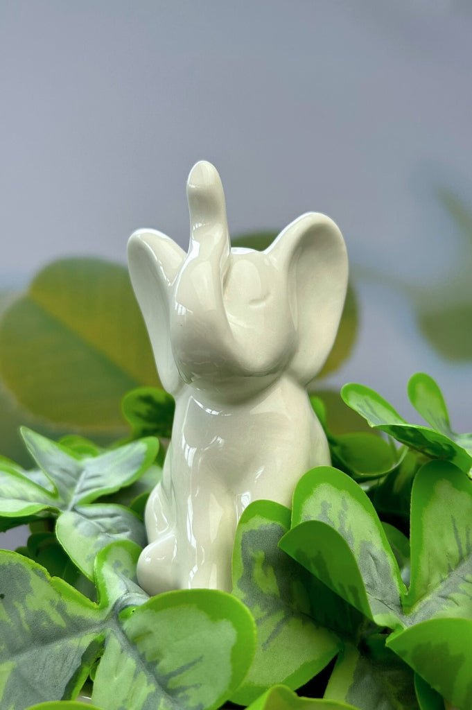 Tiziano Elefant Leon Mini Kopf runter creme - weiß - Lillyano