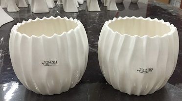 Tiziano Kübel Cavita creme weiss Orchideenkübel 13 cm - Lillyano