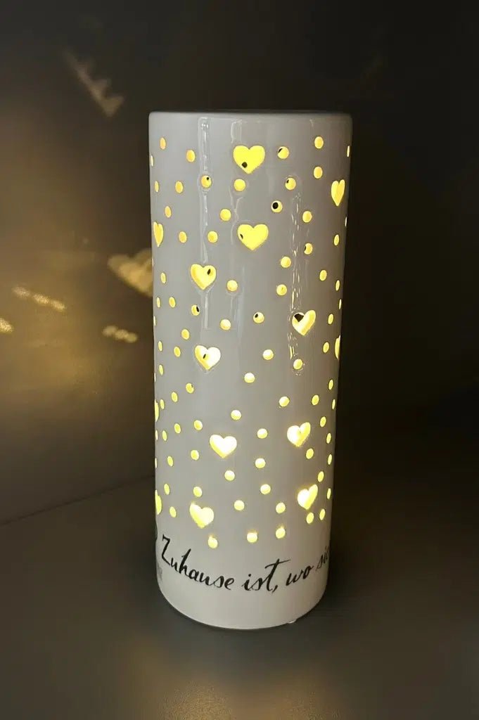Tiziano Licht Säule Latuna Herz Zuhause .... weiß creme und Timer - Lillyano