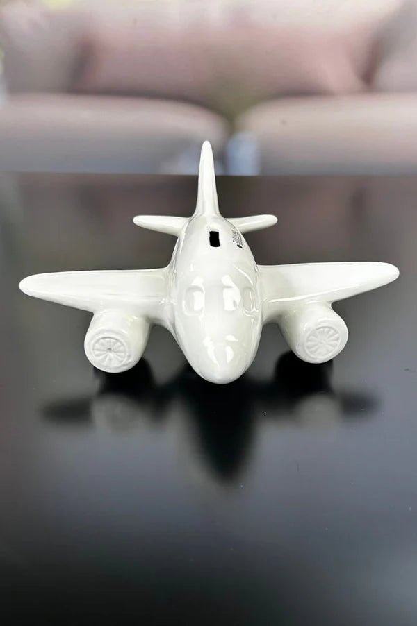 Tiziano Spardose Flugzeug Soldo 13cm creme - Lillyano