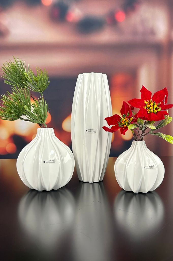 Tiziano Vase Alba creme - weiß - Lillyano