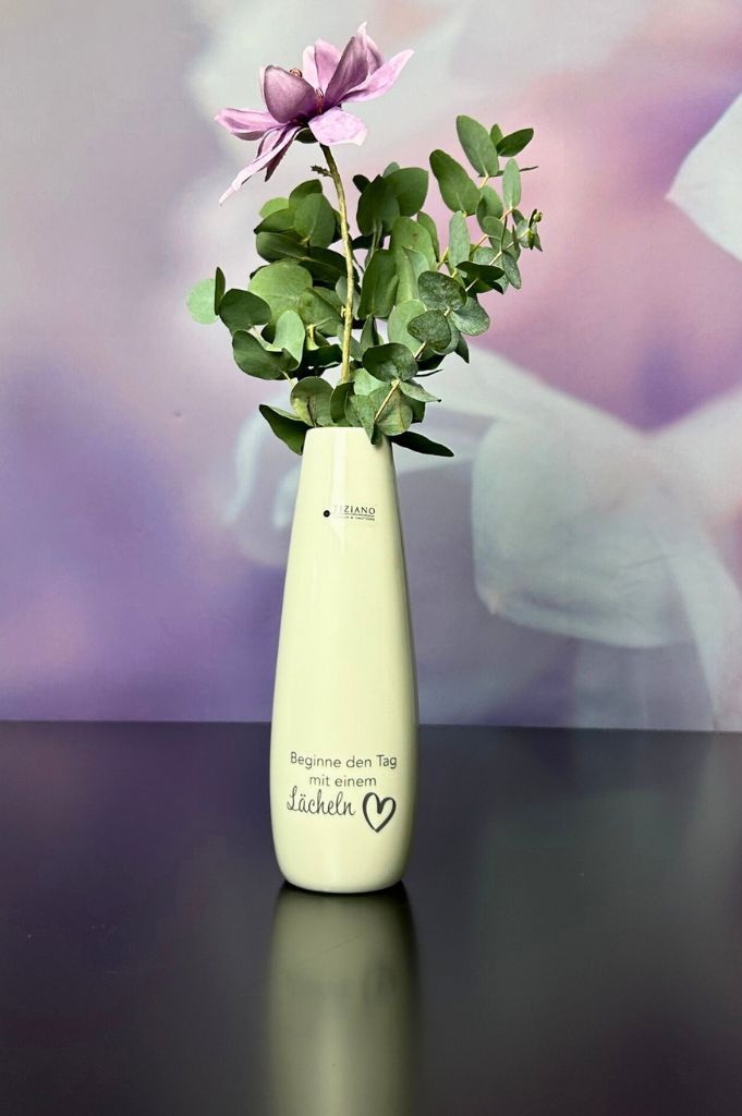 Tiziano Vase Manioli 18cm Blumen machen ..... ceme - weiß - Lillyano