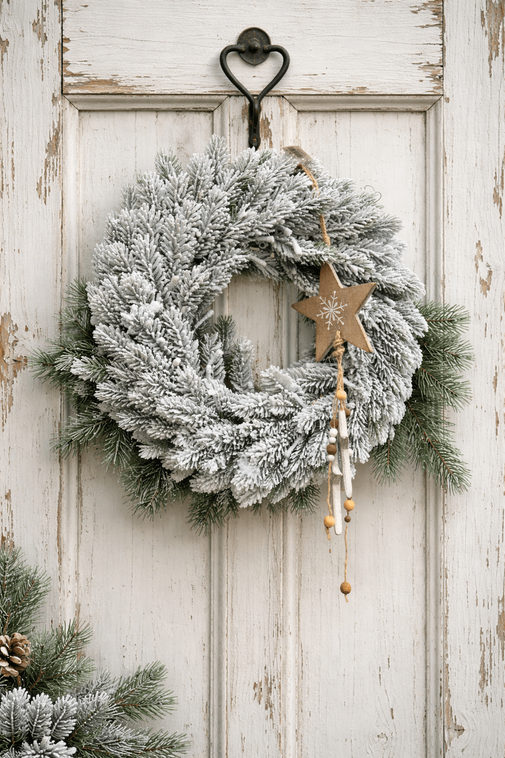 Weihnachten künstlicher Türkranz fertig dekoriert Lillyano