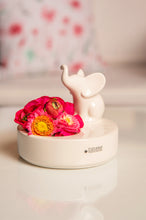 Laden Sie das Bild in den Galerie-Viewer, Tiziano Dekoobjekt Zena mit Leon sitzend weiß-creme rund