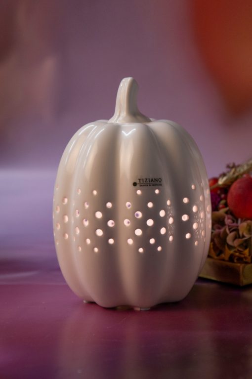 Tiziano Deko Kürbis Pastazo Padova Led+ Timer hoch creme led - Lillyano
