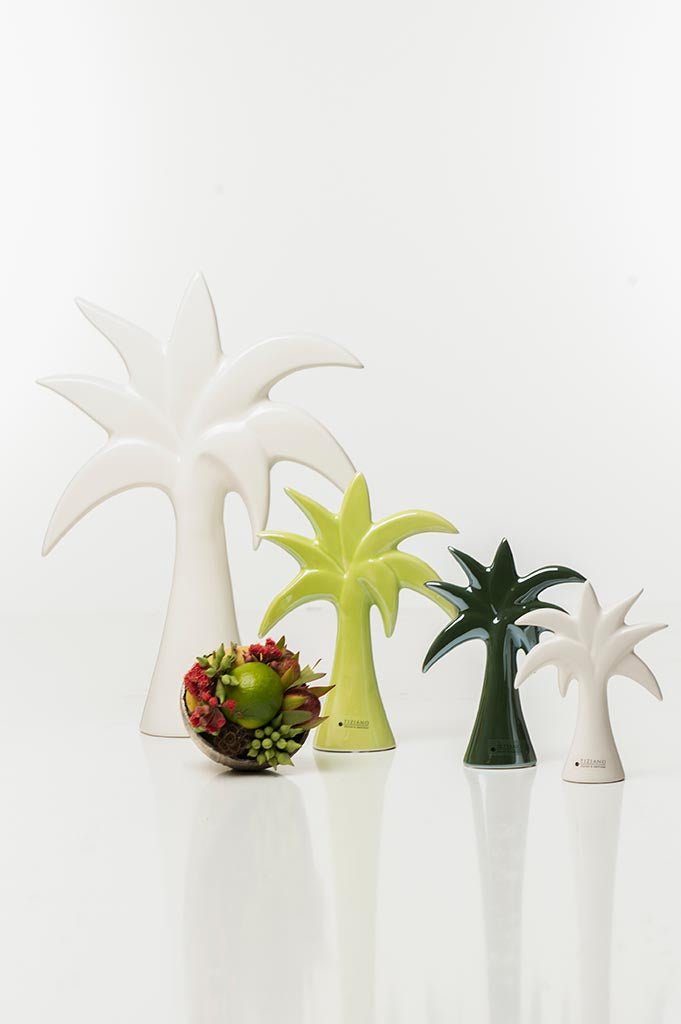 Tiziano Deko Palme Guano weiß - creme - Lillyano