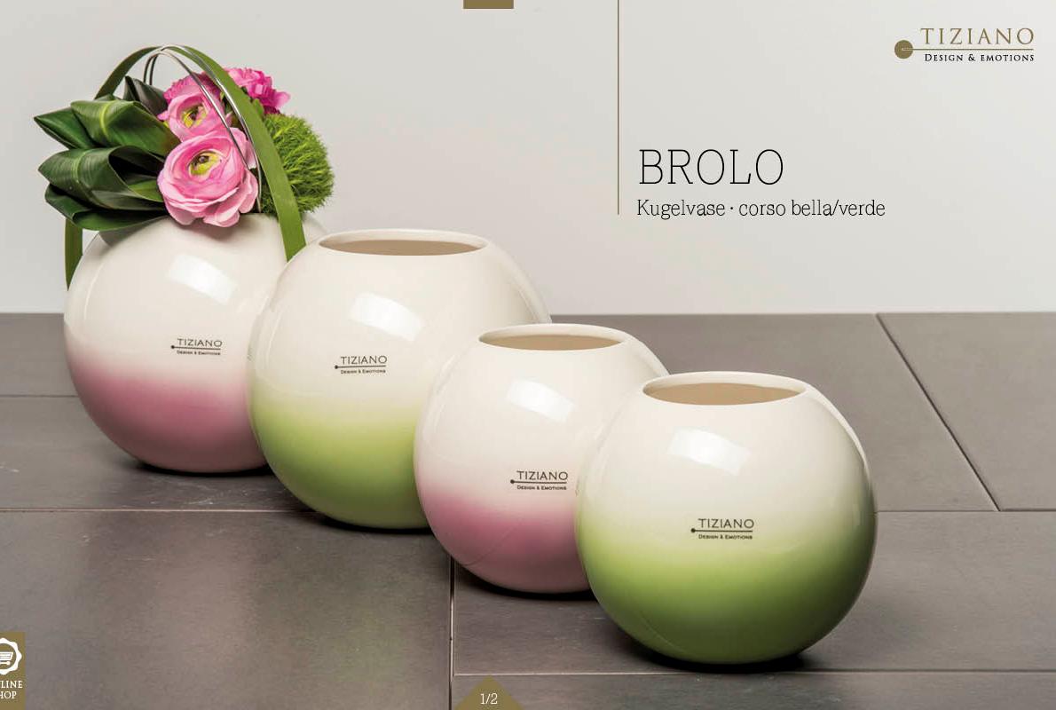 Tiziano Kugelvase Brolo grün - Lillyano