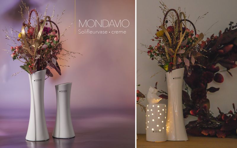 Tiziano Solifleur Vase Mondavio sm creme weiss - Lillyano
