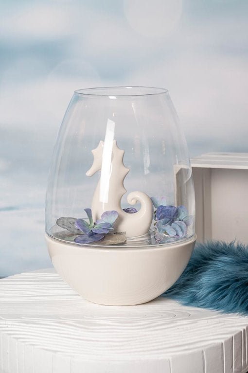 Tiziano Windlicht Badia creme/klar - Lillyano