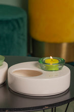 Laden Sie das Bild in den Galerie-Viewer, Tiziano Schale Zena für Glas Trixy rund weiß creme