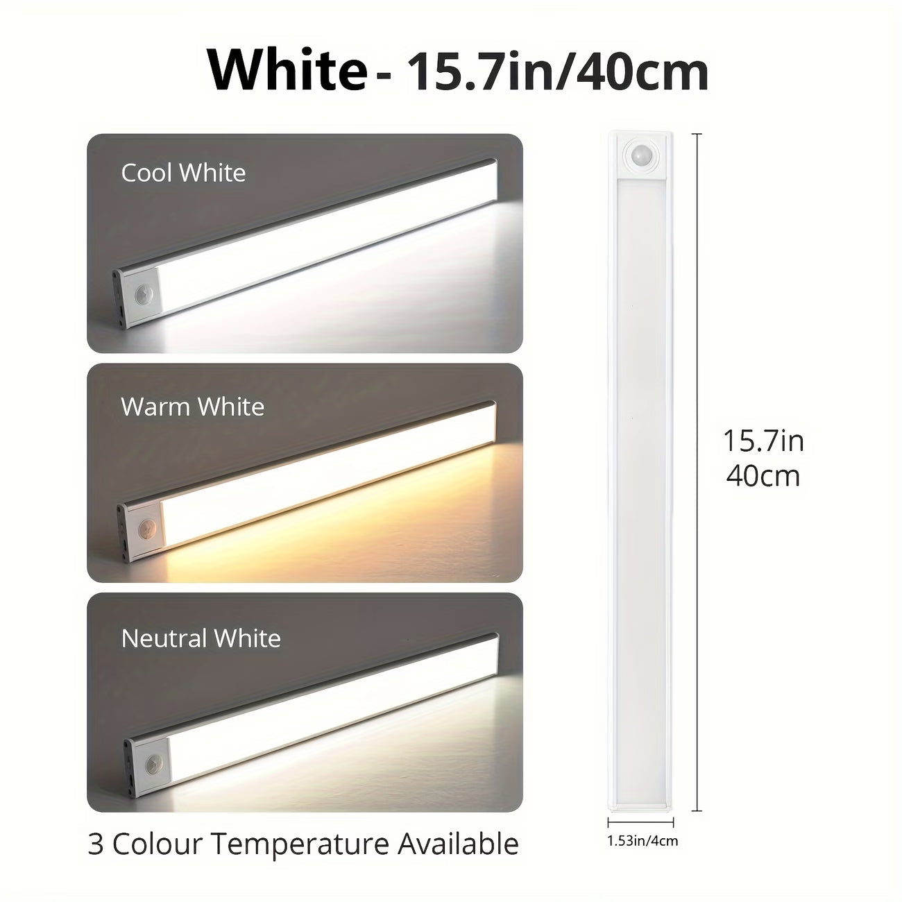 LED Unterbauleuchten, wiederaufladbare Bewegungsmelder-Lampe  40 cm