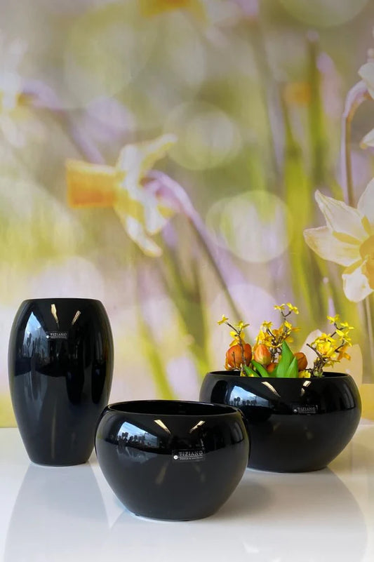 Tiziano Vase Ascona schwarz