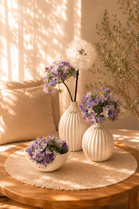 Tiziano Vase Prisma creme