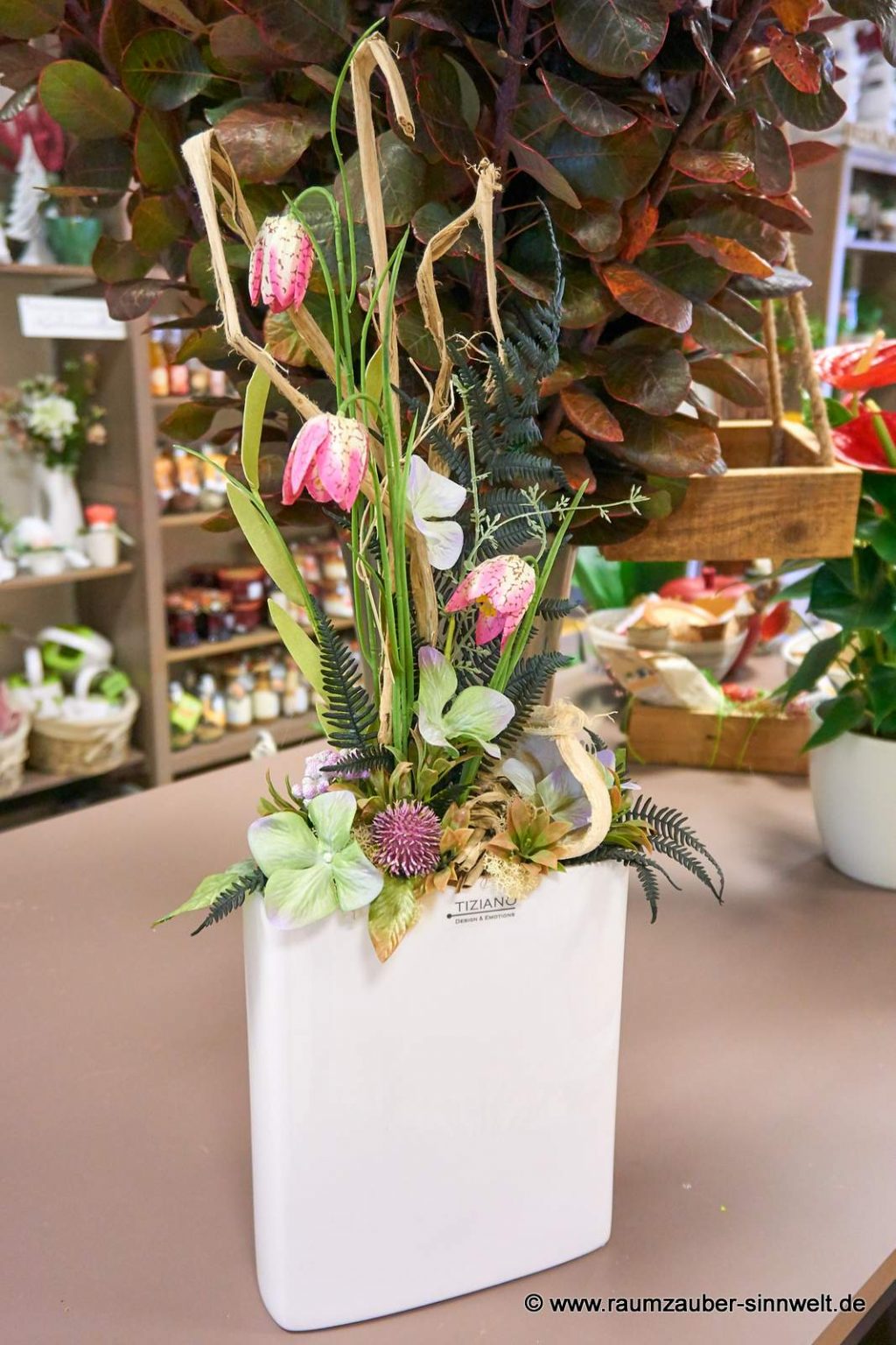 Tiziano Vase Crosia  schmal creme weiss