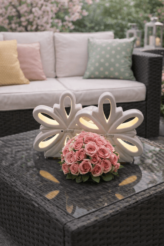 Deko Blume Liana LED weiß - creme - Lillyano