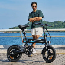 Laden Sie das Bild in den Galerie-Viewer, iScooter Elektrorad für Männer und Frauen, 250-Motor, 25 km/h, faltbares E-Bike, 14-Zoll-Elektro-Räder, 280,8 Wh Akku, 40-60 km Reichweite, Mini-E-Bikes für Pendeln, Camping, Reisen
