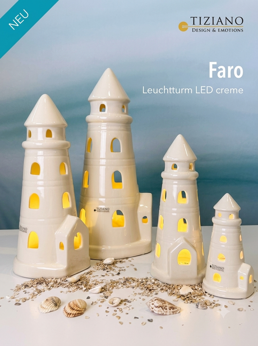 Tiziano Leuchtturm Faro LED creme
