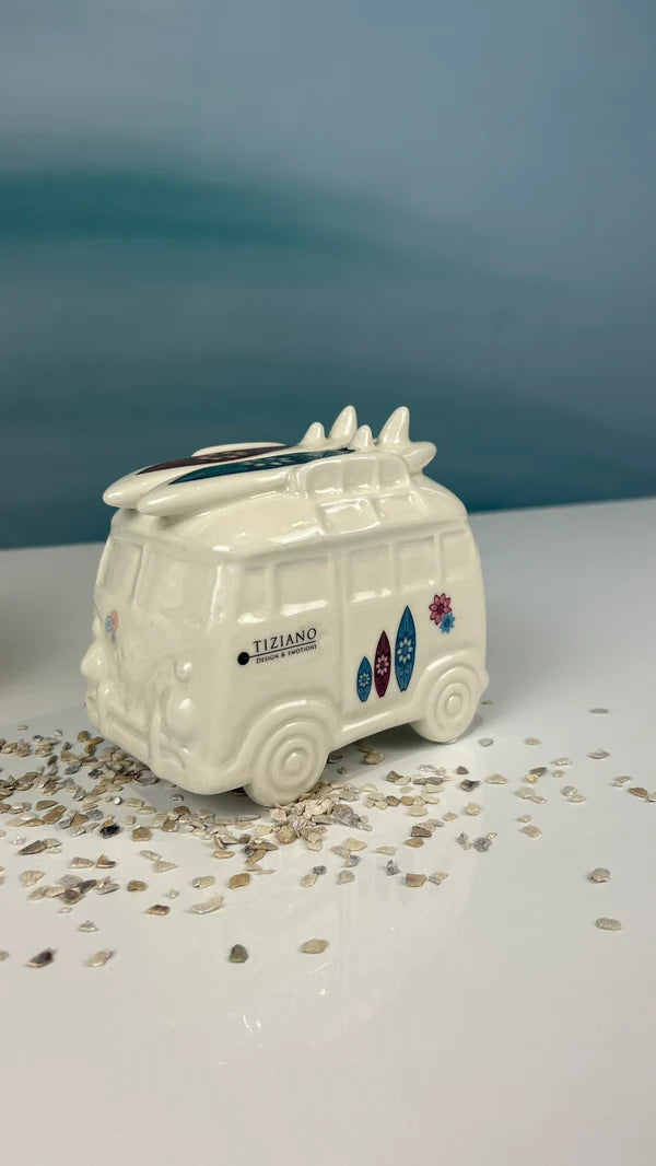 Tiziano Bus Forano mit Surfbrett creme-weiß und Decal