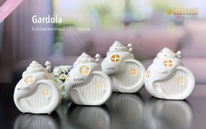 Tiziano Schneckenhaus Gardola LED creme-weiß + Timer