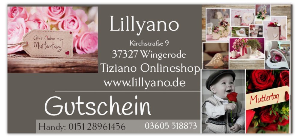 Gutschein Geschenke Muttertag - Lillyano