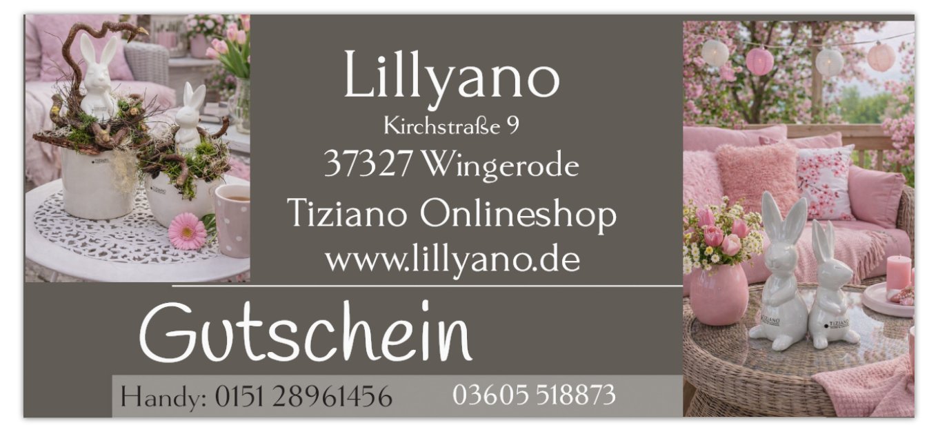 Gutschein Geschenke Ostern - Lillyano
