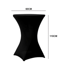 Laden Sie das Bild in den Galerie-Viewer, Elegante runde Tischhusse schwarz
