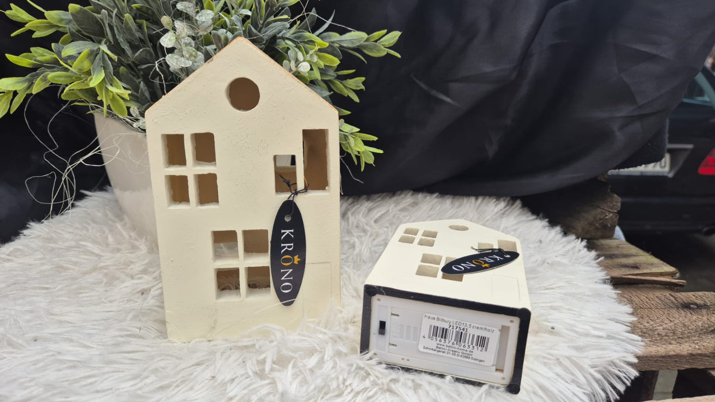 Krono Haus Bilbury LED creme - Holz Timer - Lillyano