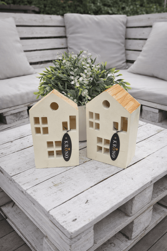 Krono Haus Bilbury LED creme - Holz Timer - Lillyano