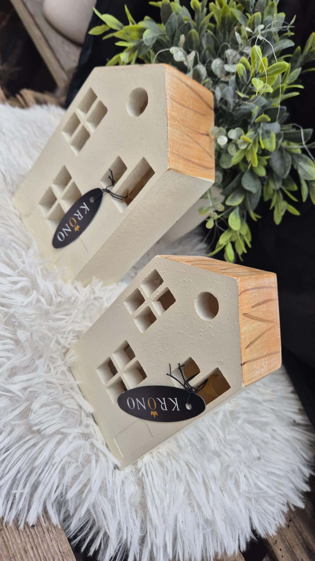 Krono Haus Bilbury LED creme - Holz Timer - Lillyano