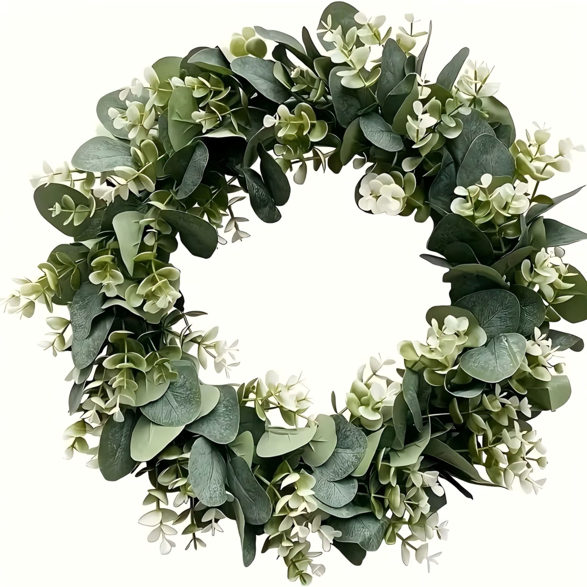Künstlicher Eukalyptus - Kranz für die Tür - und Wanddekoration 21 cm - Lillyano