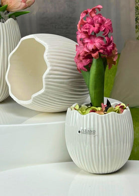 Deko# Geschenke# Ostern# Tiziano# Frühling# Frühjahr# dekoriert# happy# Schale# Keramik#  kaufen# online# günstig# Vase# Kübel# 