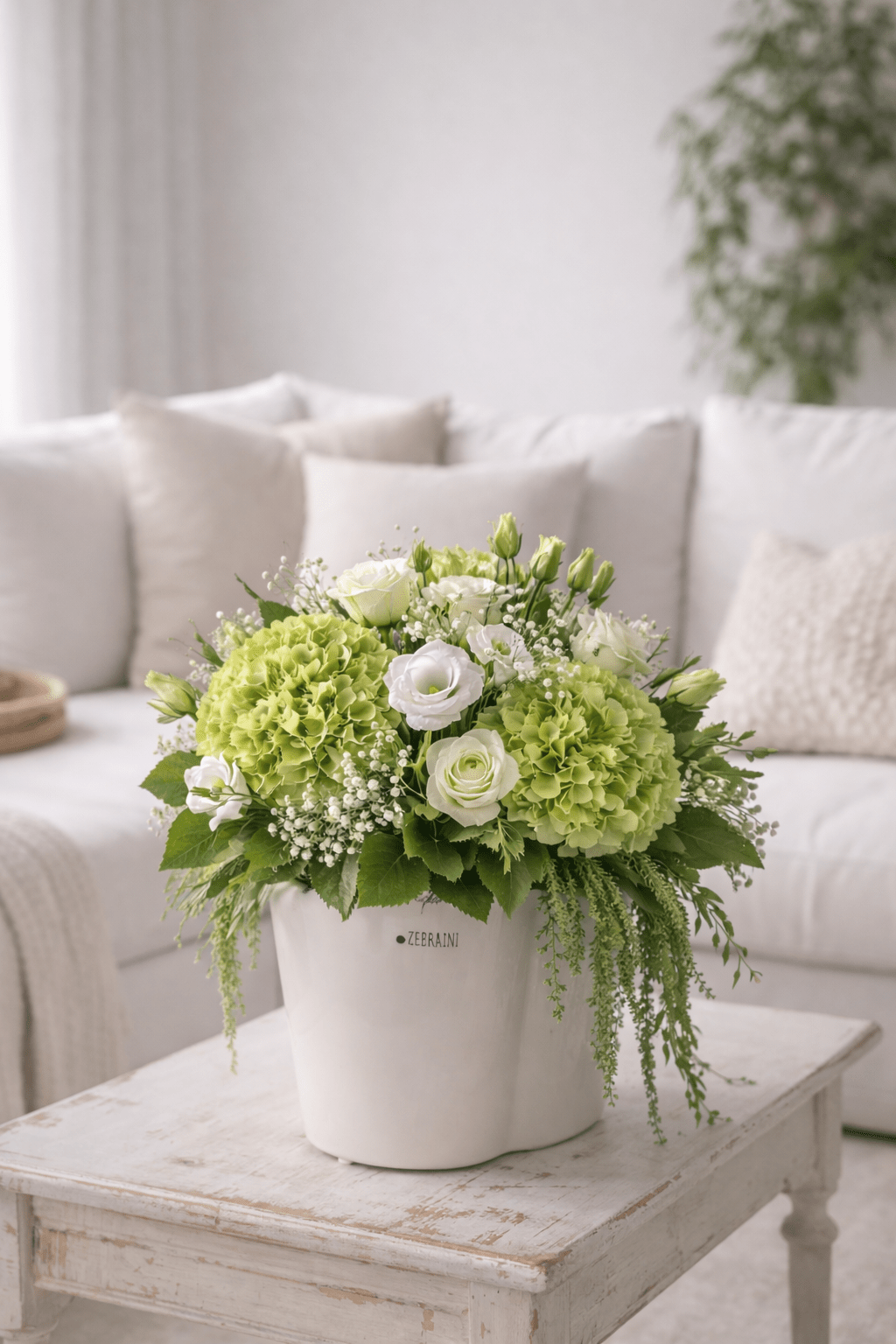 Tiziano Blumentopf Armonia weiß creme Orchideenkübel - Lillyano