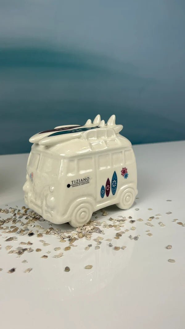 Tiziano Bus Forano mit Surfbrett creme - weiß und Decal - Lillyano