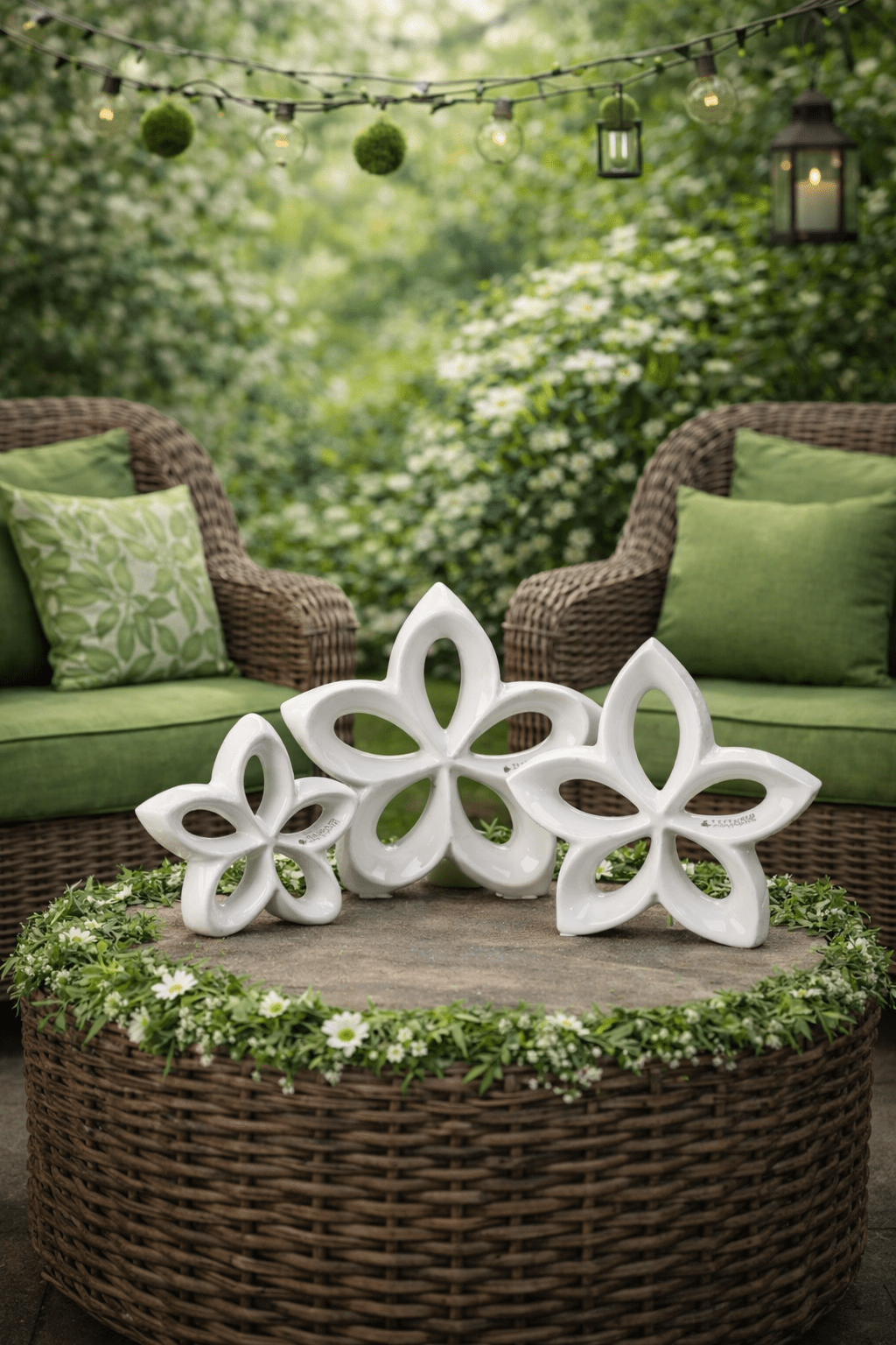 Tiziano Deko Blume Lorina creme - weiß 2. Wahl - Lillyano