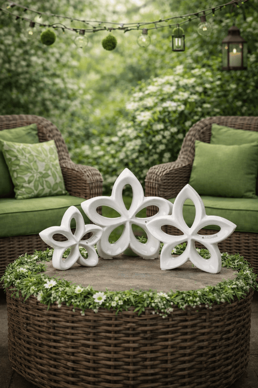 Tiziano Deko Blume Lorina creme - weiß 2. Wahl - Lillyano