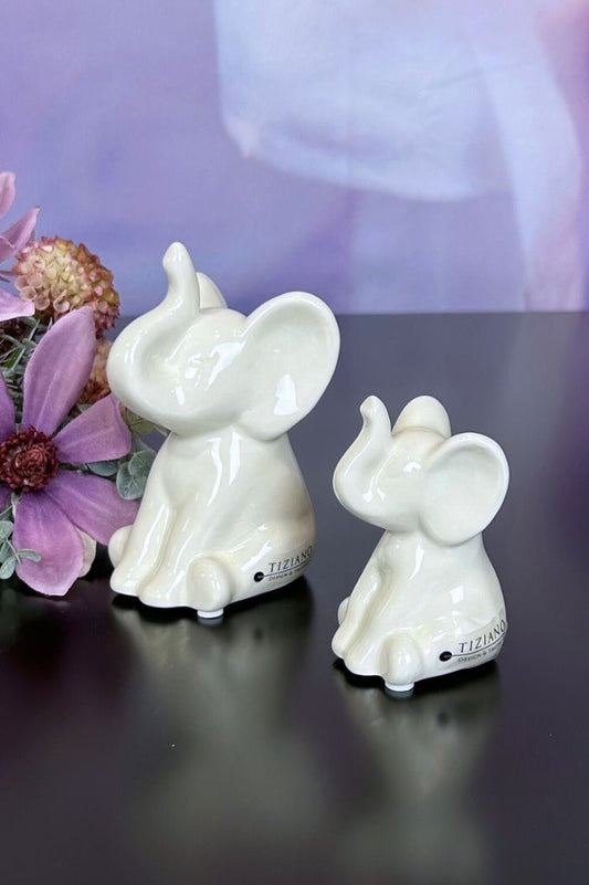 Tiziano Elefant Leon Mini Kopf runter creme - weiß - Lillyano