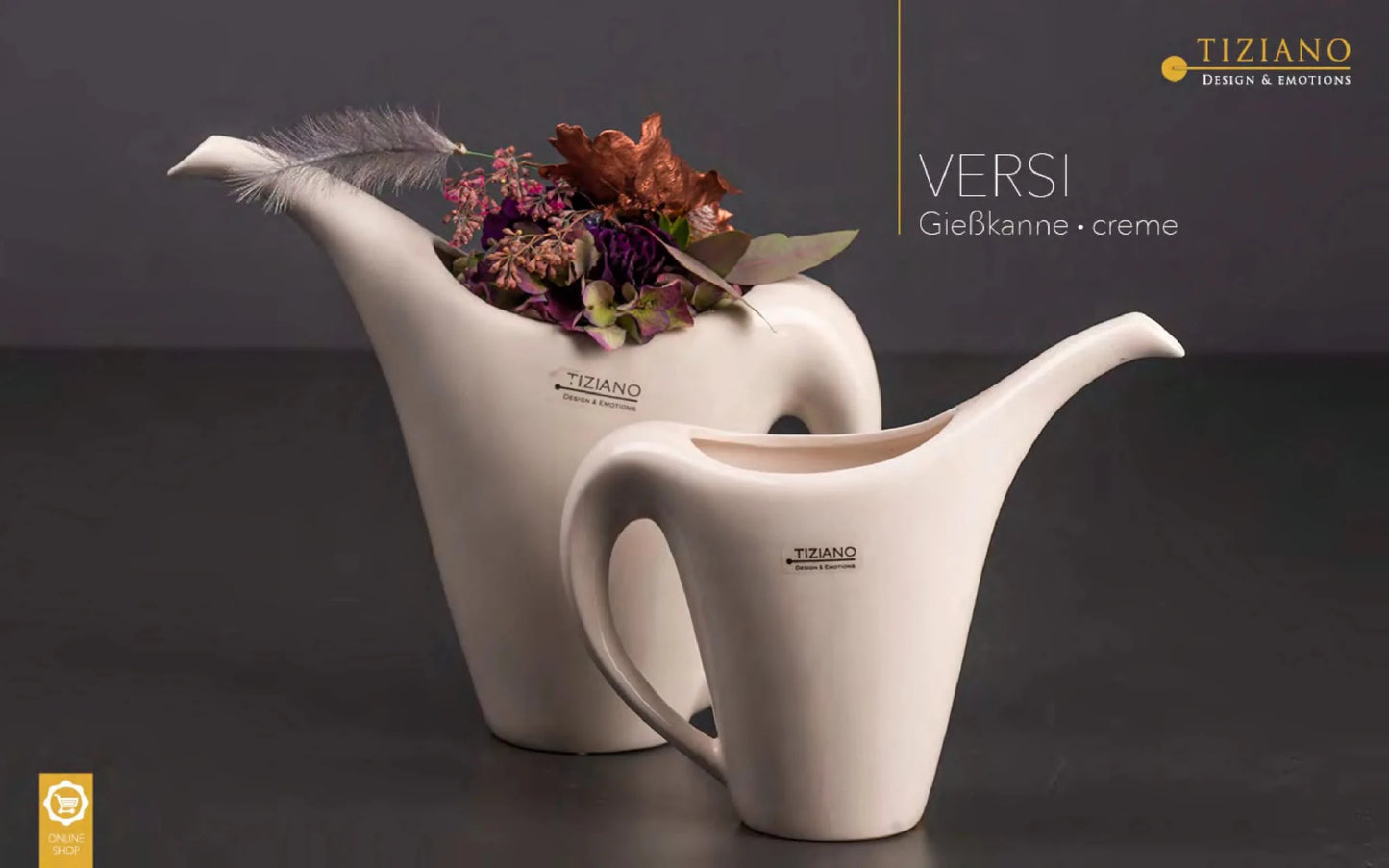 Tiziano Giesskanne Versi creme 29 cm - Lillyano