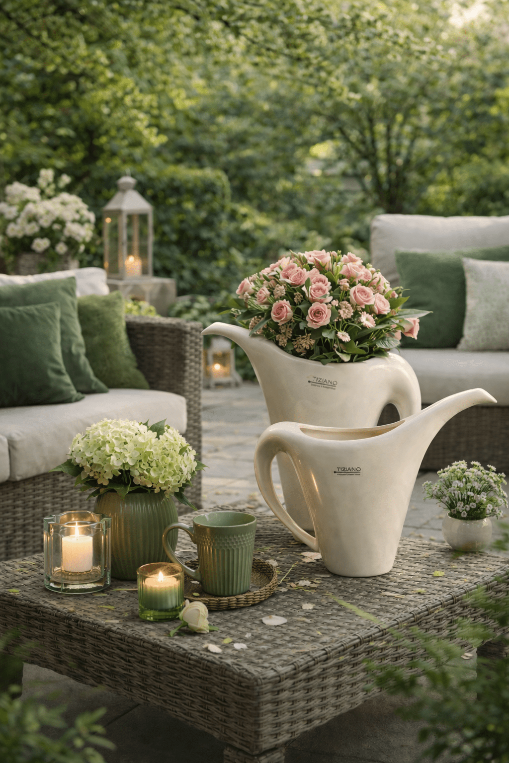 Tiziano Giesskanne Versi creme 29 cm - Lillyano