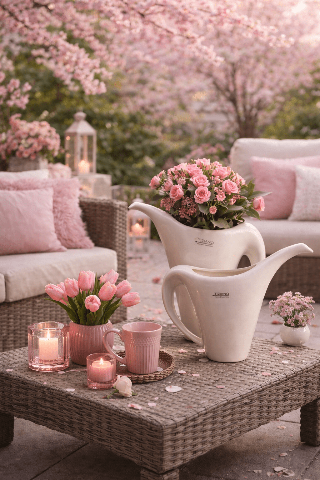 Tiziano Giesskanne Versi creme 29 cm - Lillyano