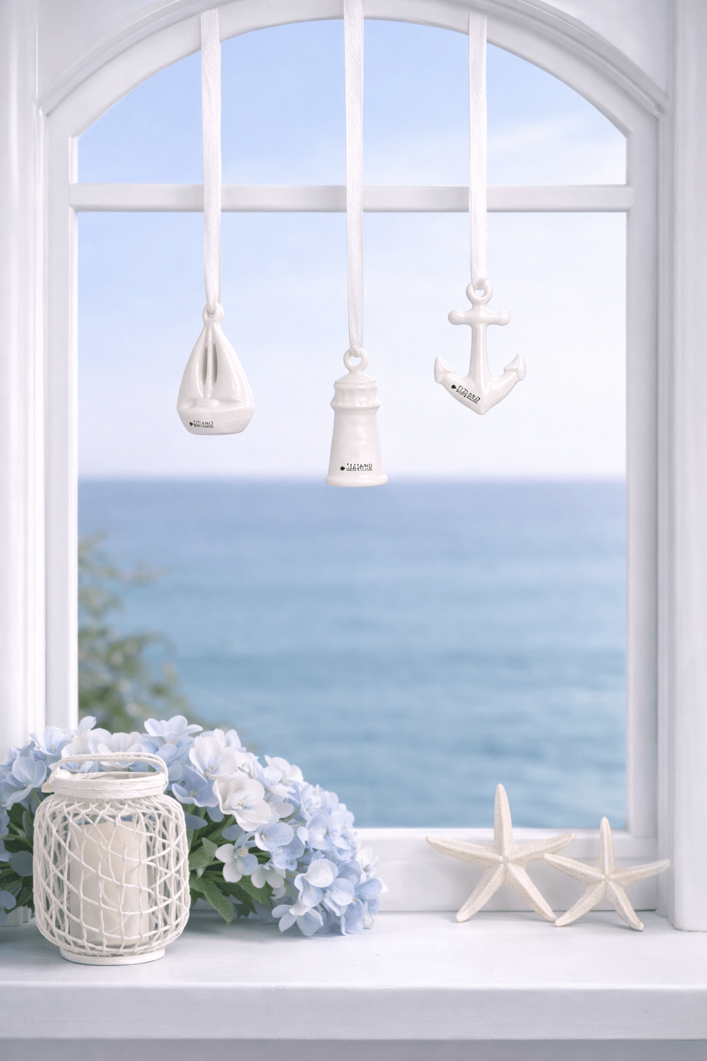 Tiziano Hänger Beachtime Anker creme 7 cm - Lillyano