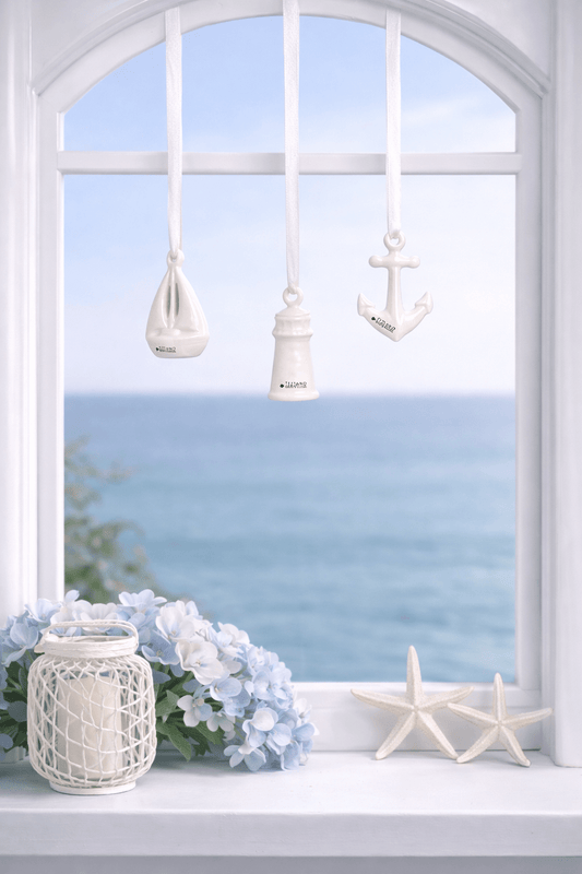 Tiziano Hänger Beachtime Anker creme 7 cm - Lillyano