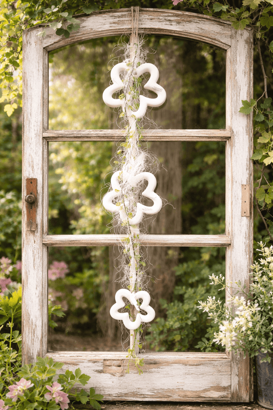 Tiziano Hänger Blume Garden Fensterhänger creme - weiß fertiges Gesteck - Lillyano