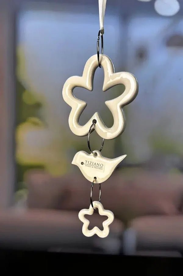 Tiziano Hänger Gardenjoy Blume 3 - teilig creme - weiß - Lillyano