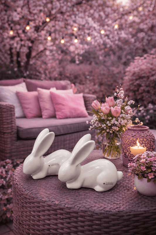 Tiziano Hase Fabrio schlafend creme weiss - Lillyano