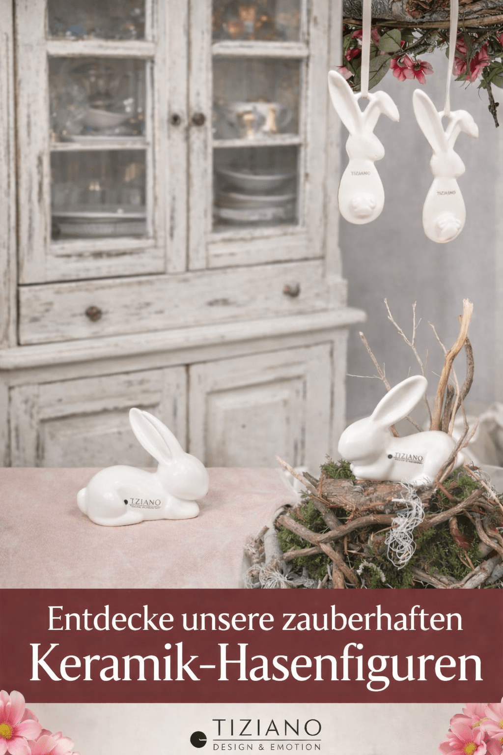 Tiziano Hase Fabrio schlafend creme weiss - Lillyano