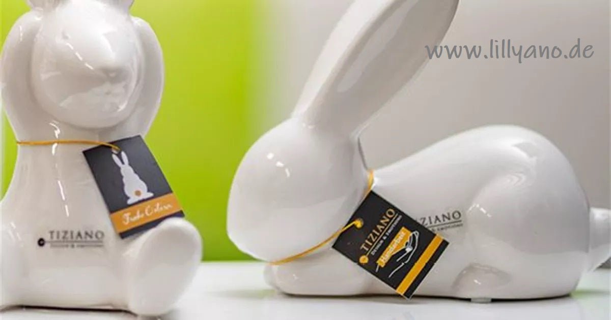 Tiziano Hase Fabrio schlafend creme weiss - Lillyano