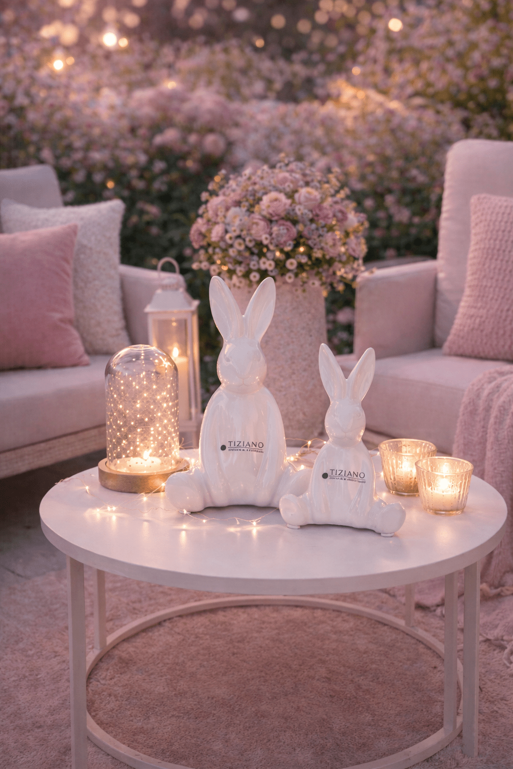 Tiziano Hase Fabrio sitzend Arme runter creme - Lillyano