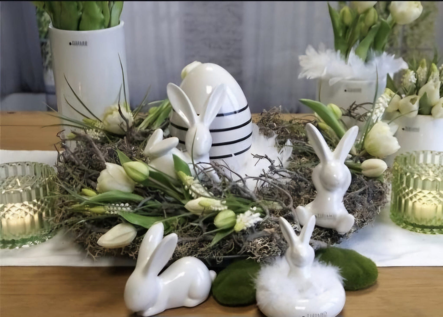 Tiziano Hase Fabrio sitzend creme - Lillyano